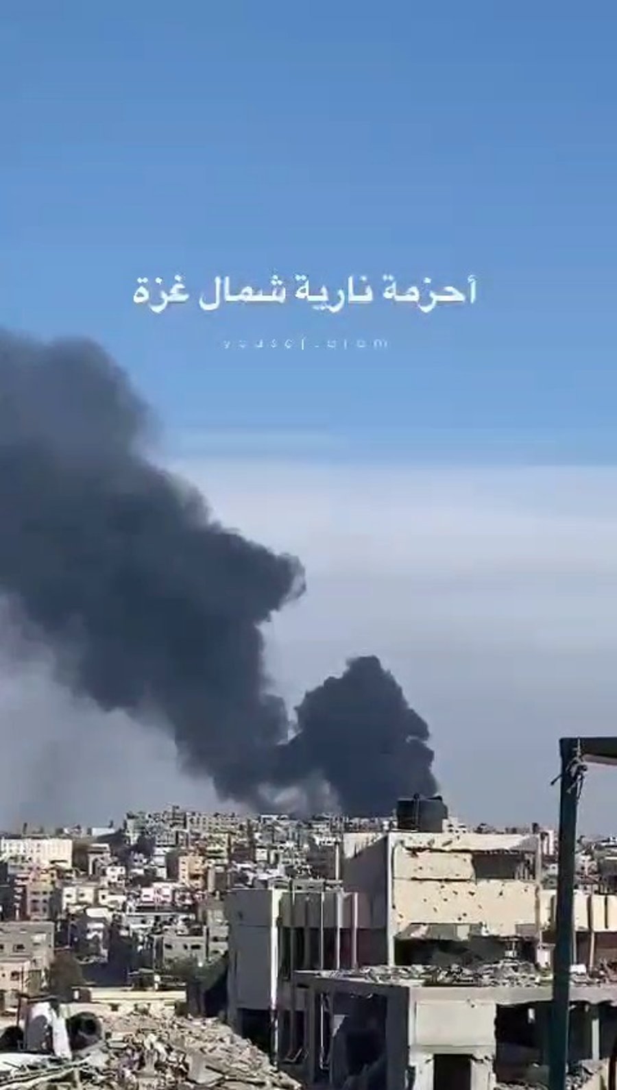 תקיפות חיל האוויר בג'באליה שבצפון הרצועה, כעת