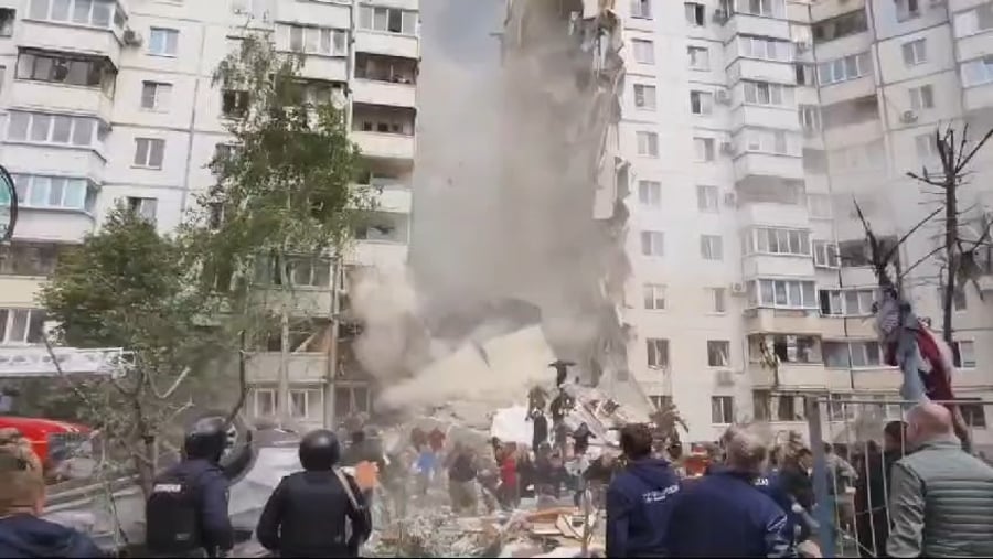 טיל עוצמתי על בניין המגורים ברוסיה; עשרות הרוגים ופצועים