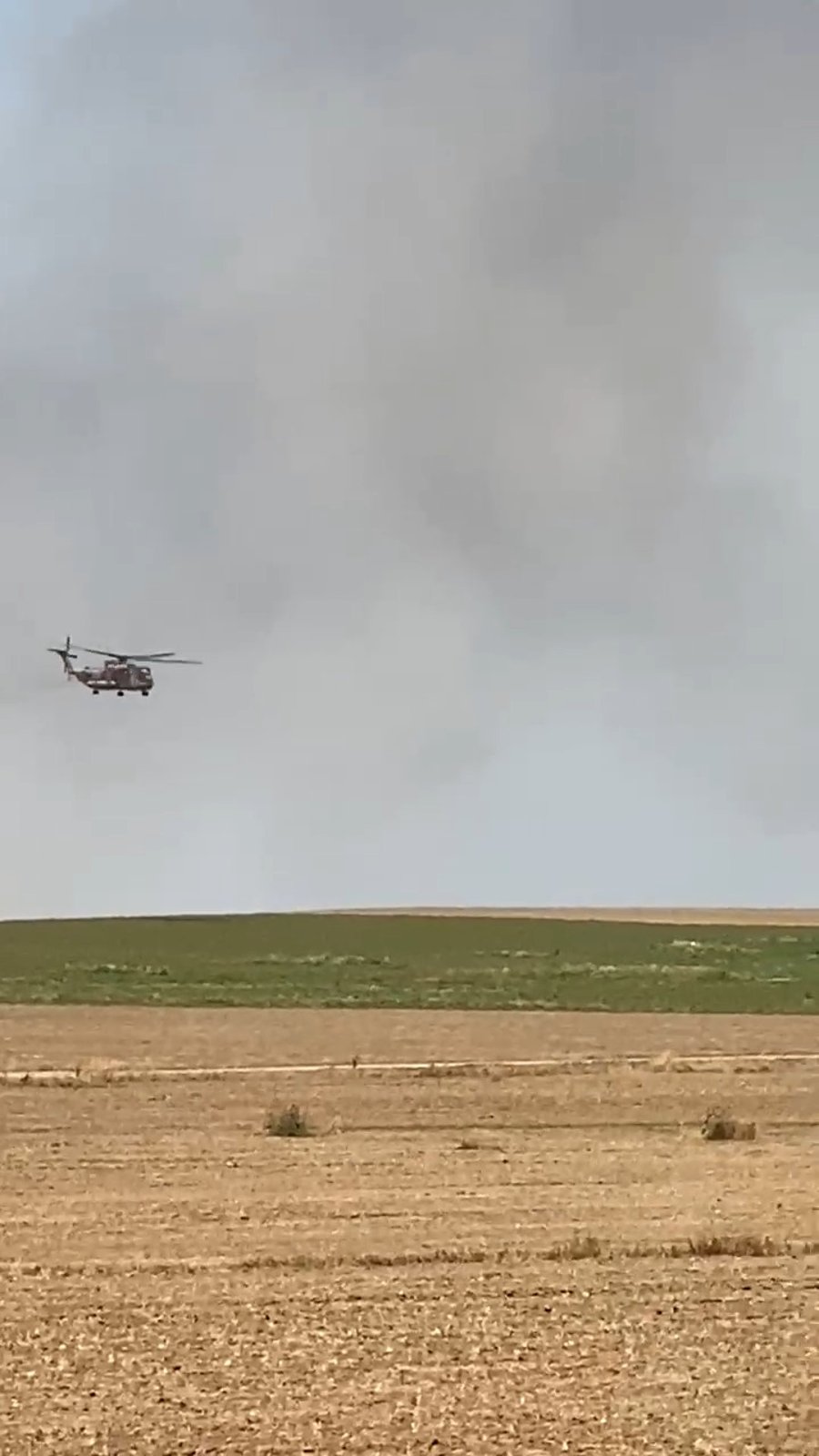 מסוק צבאי מזירת האירוע באדמית