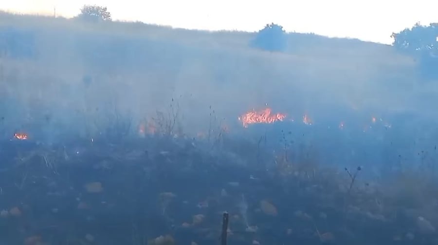 שריפות סמוך למלכיה ודישון כתוצאה משיגורים של חיזבאללה, היום