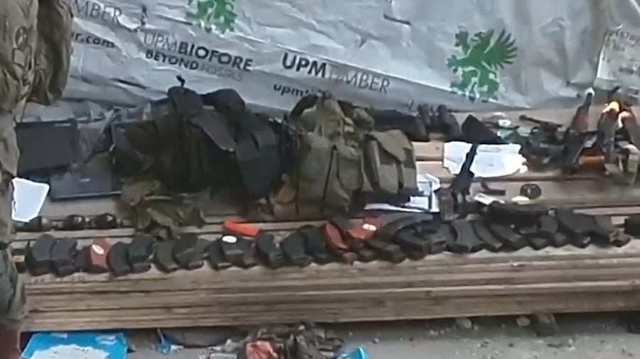 תיעוד של אמצעי הלחימה שאותרו על ידיד לוחמי החטיבה