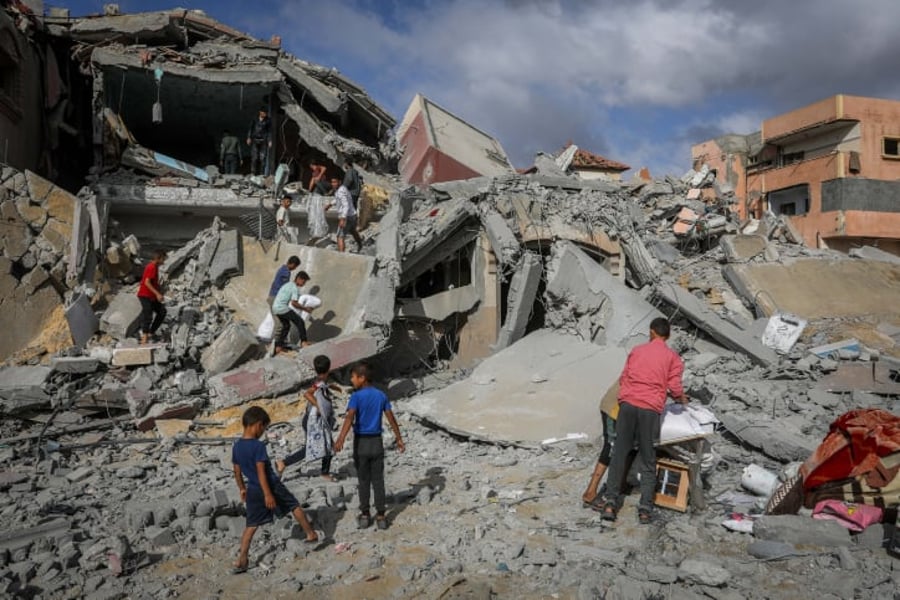 ההרס ברפיח אחרי ההפצצה הישראלית