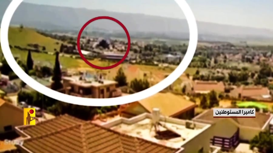 תיעוד שיגור הבורכאן לעבר מחנה 'גיבור' בקריית שמונה