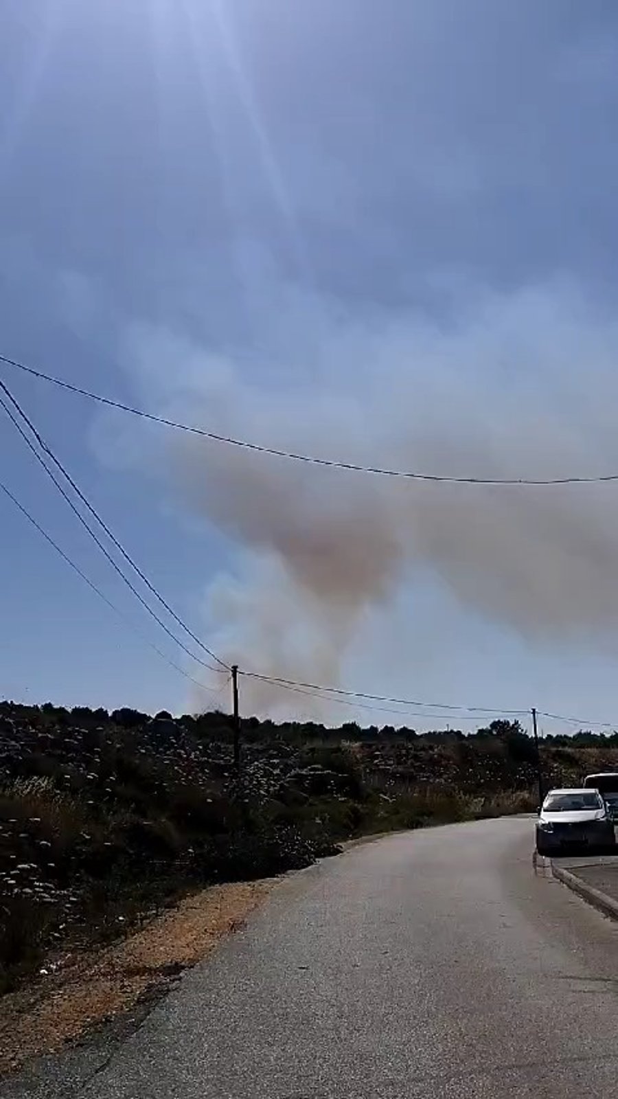 השריפה ליד צפת בעקבות היירוט