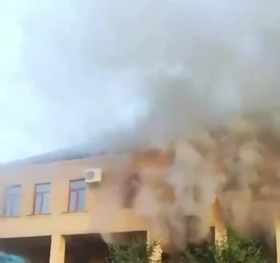 השריפה שפרצה בעקבות הירי