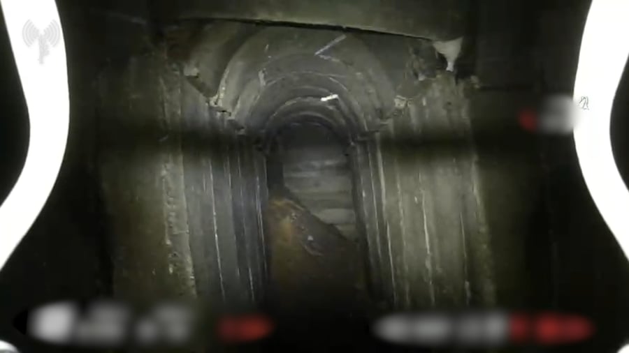 תיעוד מתוואי המנהרה שאותר על ידי כוחות צוות הקרב של חטיבה 'אלכסנדרוני'