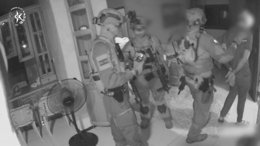 תיעוד ממצלמת הקסדה של הלוחמים בזמן המעצר וצילום רחפן