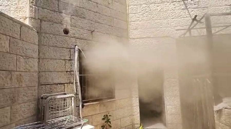 כיבוי השריפה בישיבת שארית יעקב בהר נוף