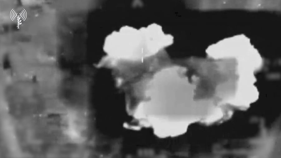 תיעוד מהתקיפה במרחב כפר כילא שבדרום לבנון