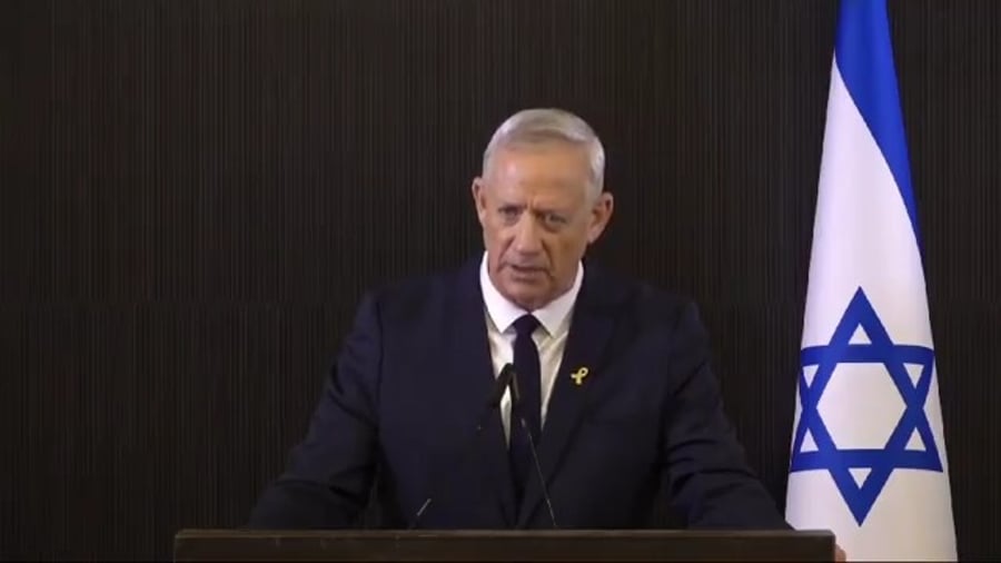 "אני לא אלבין את פניו של בן העם היהודי" | צפו בהתייחסותו של גנץ ללחיצת היד עם בן גביר