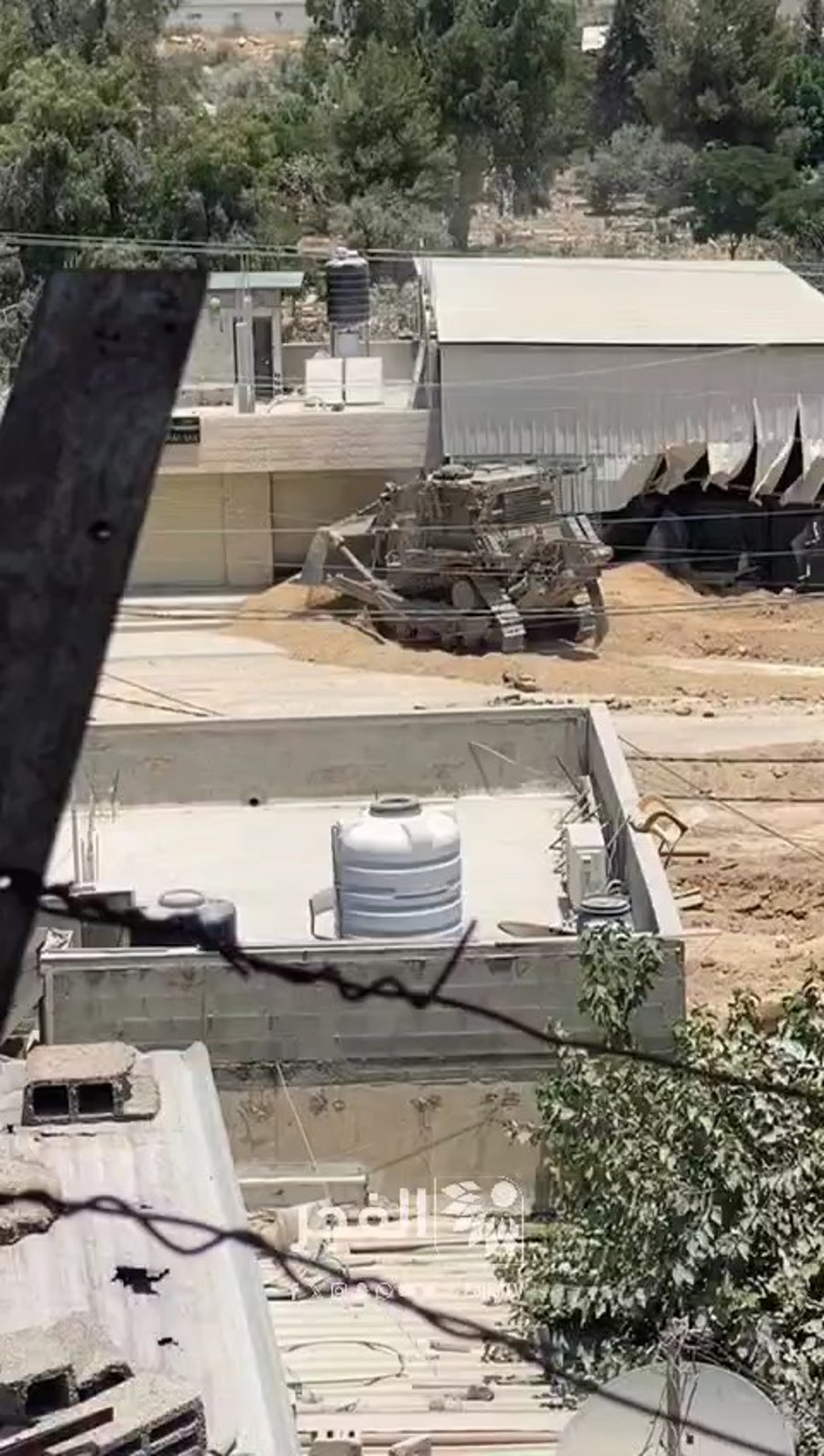 פעילות דחפורי צה"ל בנור שמס בטולכרם המבצעים חישוף בעומק של עד שני מטרים