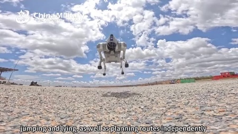 הכלב הרובוטי בתרגיל