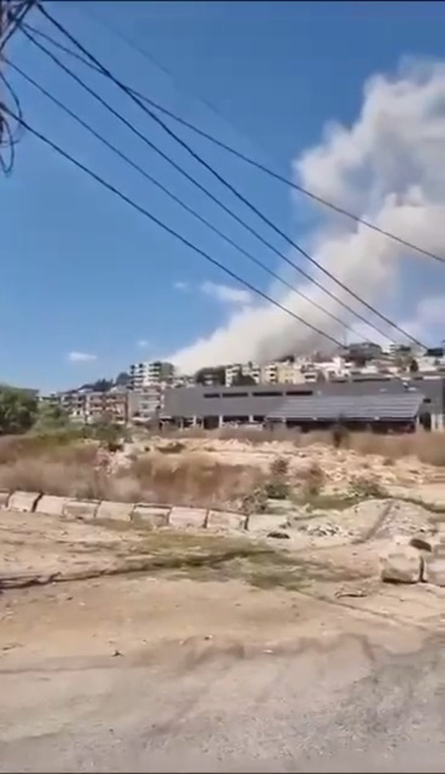 המגדל שהותקף בנבטיה שבדרום לבנון