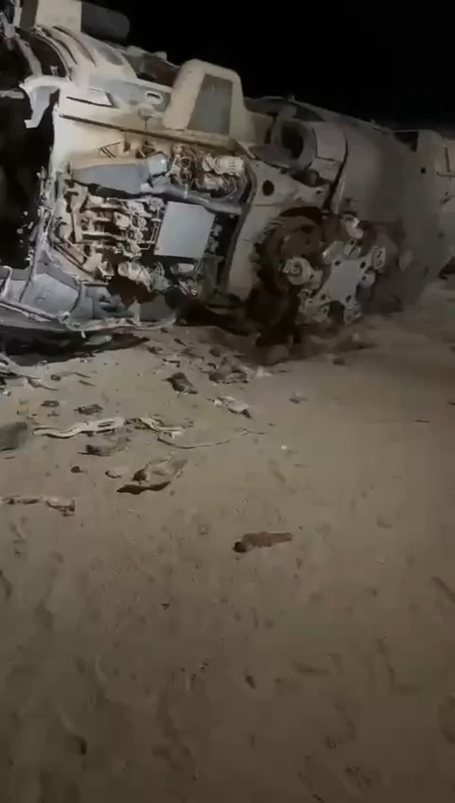 המסוק בזירת ההתרסקות