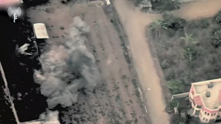 צפו בתקיפות חיל האוויר ברצועת עזה