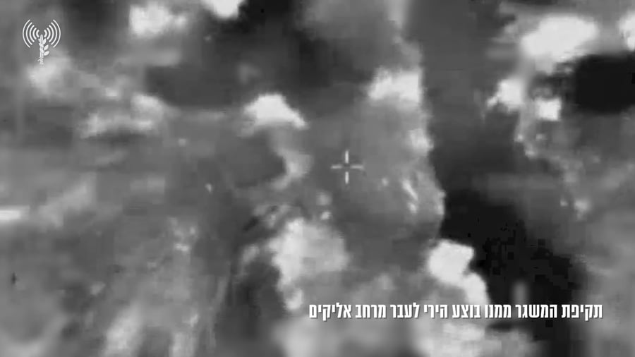 תקיפת המשגר ממנו שוגרו הרקטות למרחב אליקים