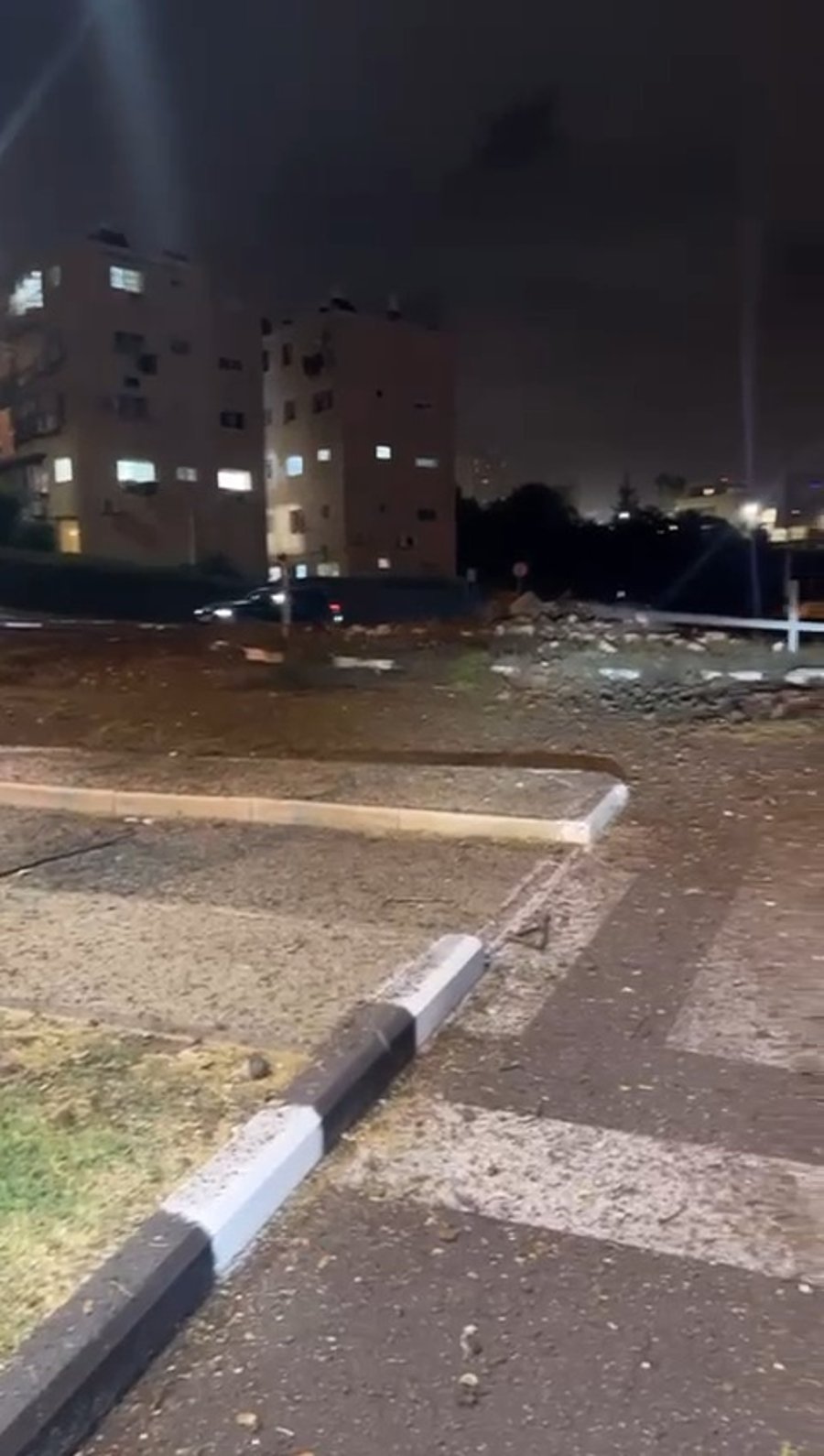 זירת הפגיעה הישירה בחיפה, הלילה