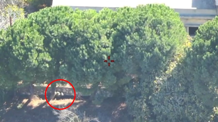 תיעוד מרחפן של חיסול פעיל חיזבאללה ששימש כמ״פ בארגון הטרור חיזבאללה על-ידי מכלול האש של גולני