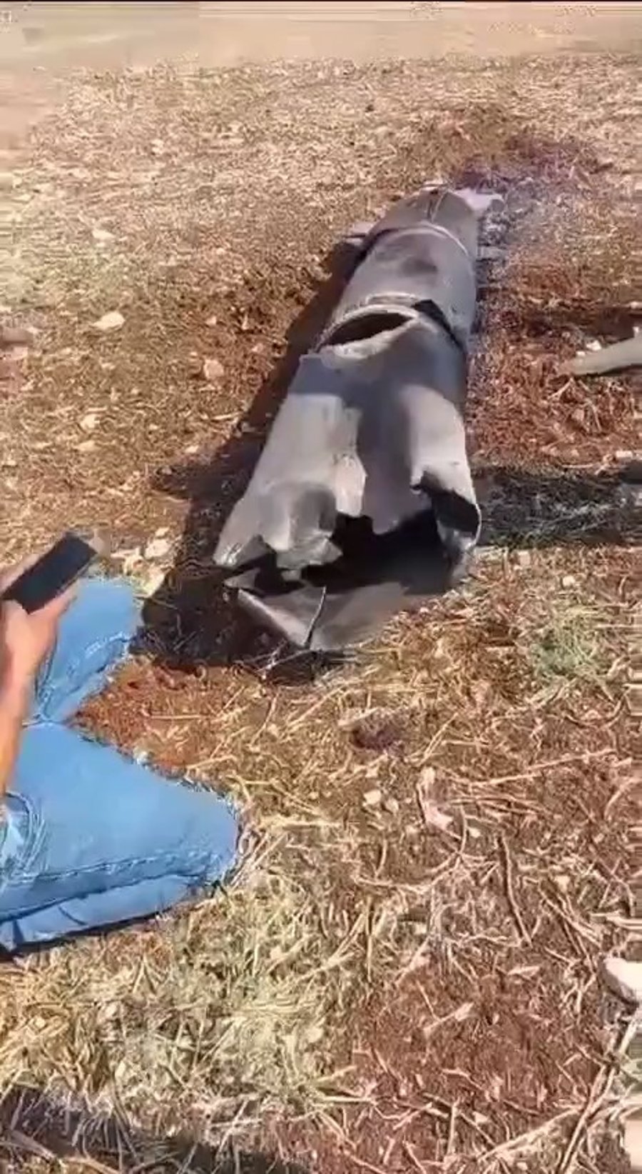 הטיל ששוגר מלבנון ונפל בשטח פתוח בג'נין