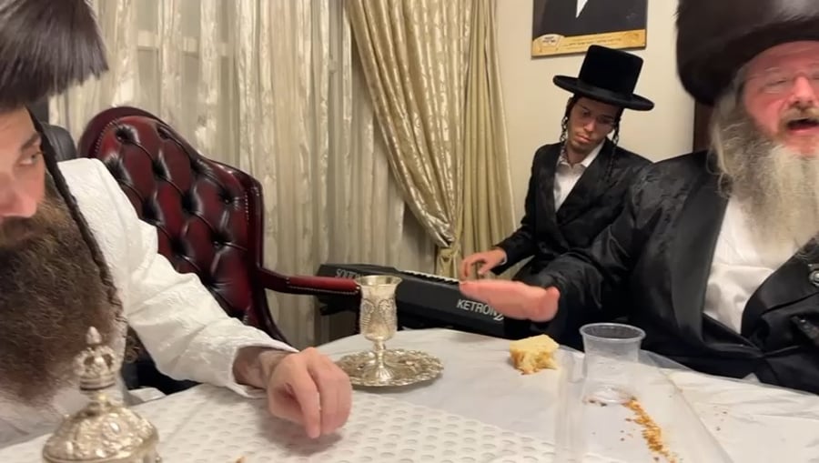 האדמו"ר מקאסוב לייקווד בטיש בצאת הצום