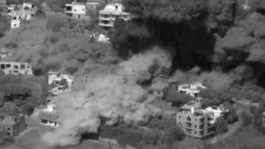 תיעוד מתקיפות צה"ל בלבנון