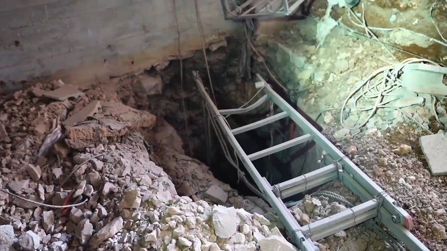 הפיר בו התבצרו מחבלי חיזבאללה בדרון לבנון. לוחמי סיירת גולני חיסלו ארבעה מחבלים