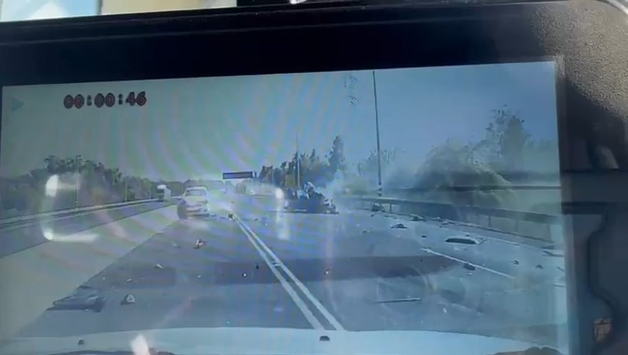 מצלמת רכב תיעדה את התאונה הקטלנית בכביש 1