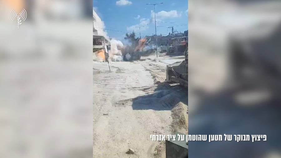 פיצוץ מבוקר של מטען שהוטמן על ציר אזרחי