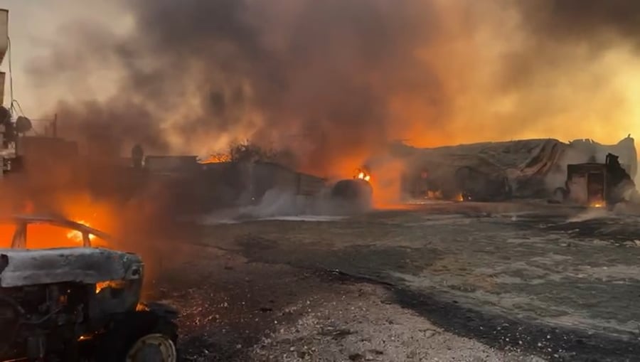 השריפה במושב אביבים אחרי הפגיעה הישירה