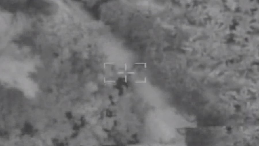 תקיפת המשגר ממנו זוהו השיגורים לעבר מרכז הארץ