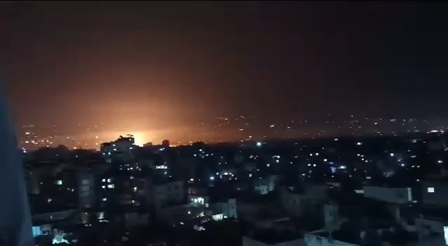 תקיפה ברובע הדאחייה בביירות