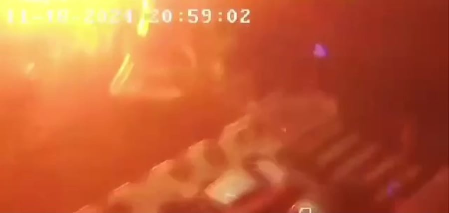 מצלמת אבטחה ברחוב תיעדה את רגעי הפגיעה