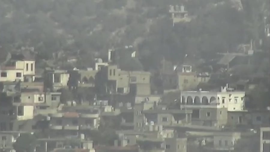 תיעוד של השמדת המבנה בו התבצרו מחבלים 