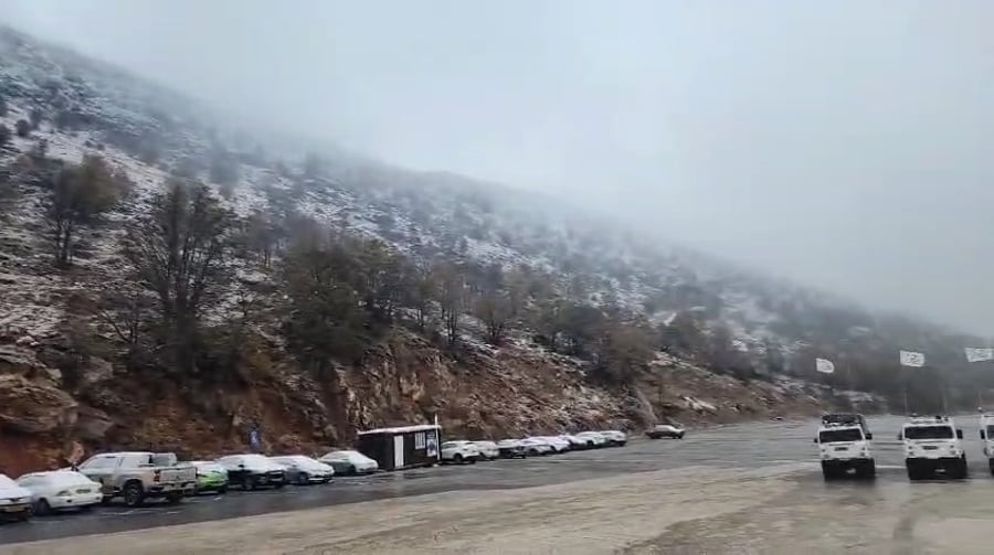 שלג ראשון בחרמון חורף 2024