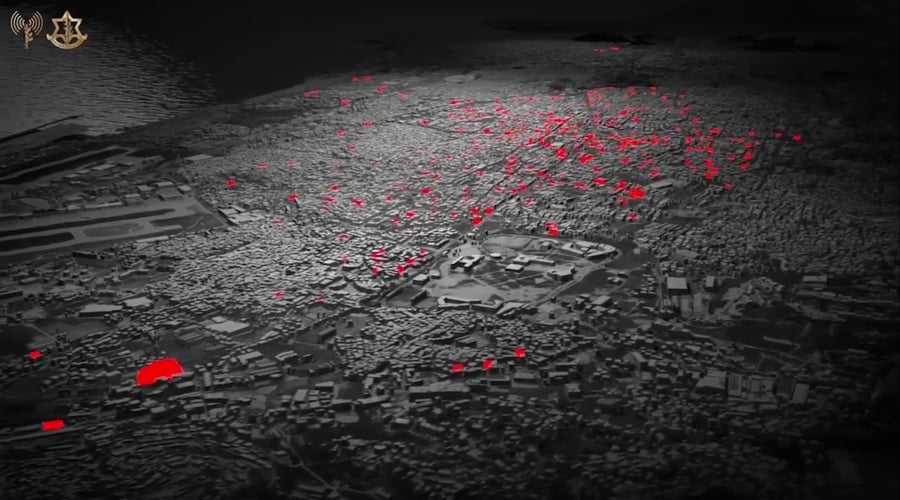 כ-360 מטרות הותקפו ברובע הדאחיה שבביירות - מתוכם 140 מפקדות ו-50 מחסני אמצעי לחימה
