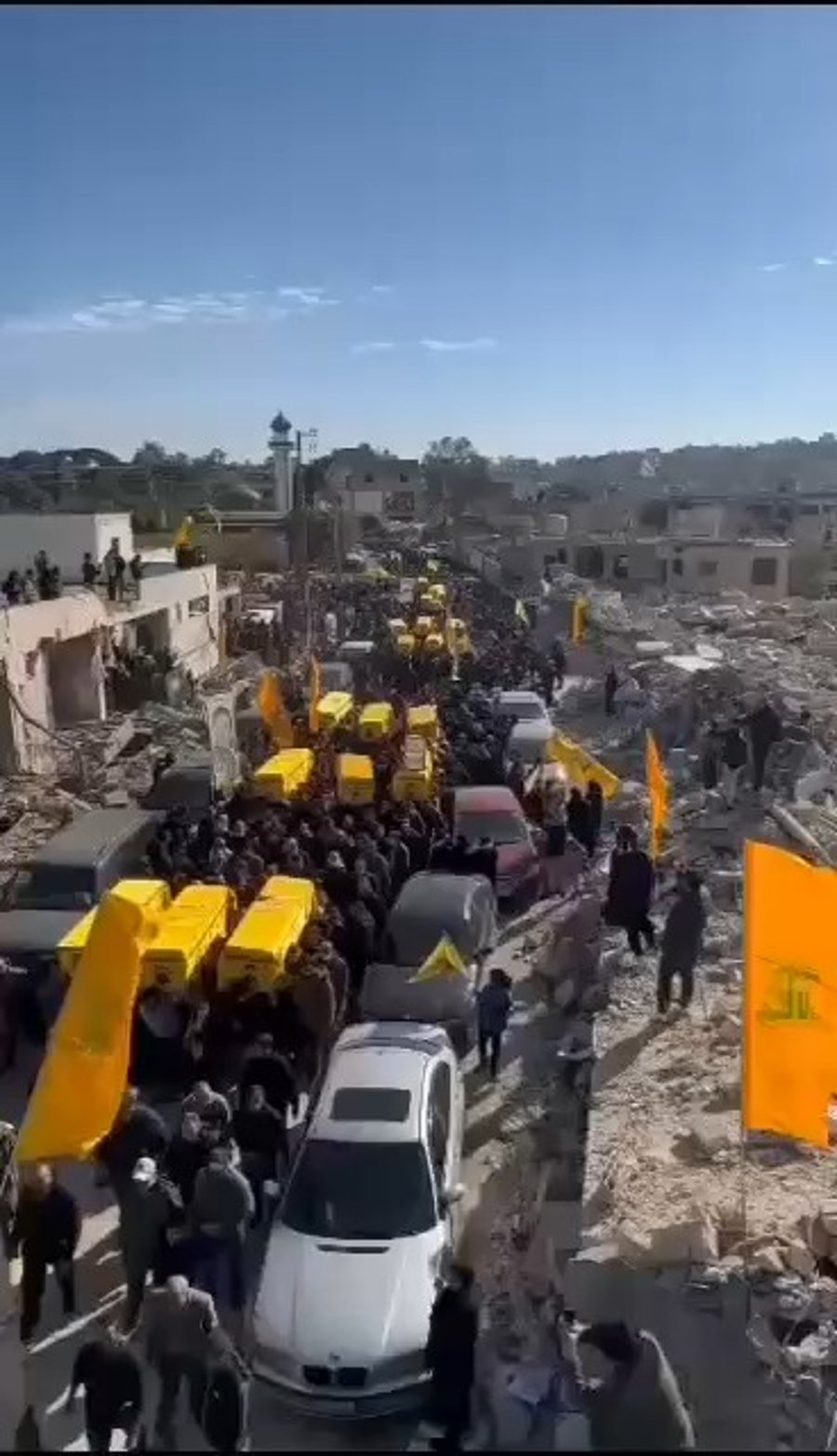 תיעוד מההלוויות בלבנון