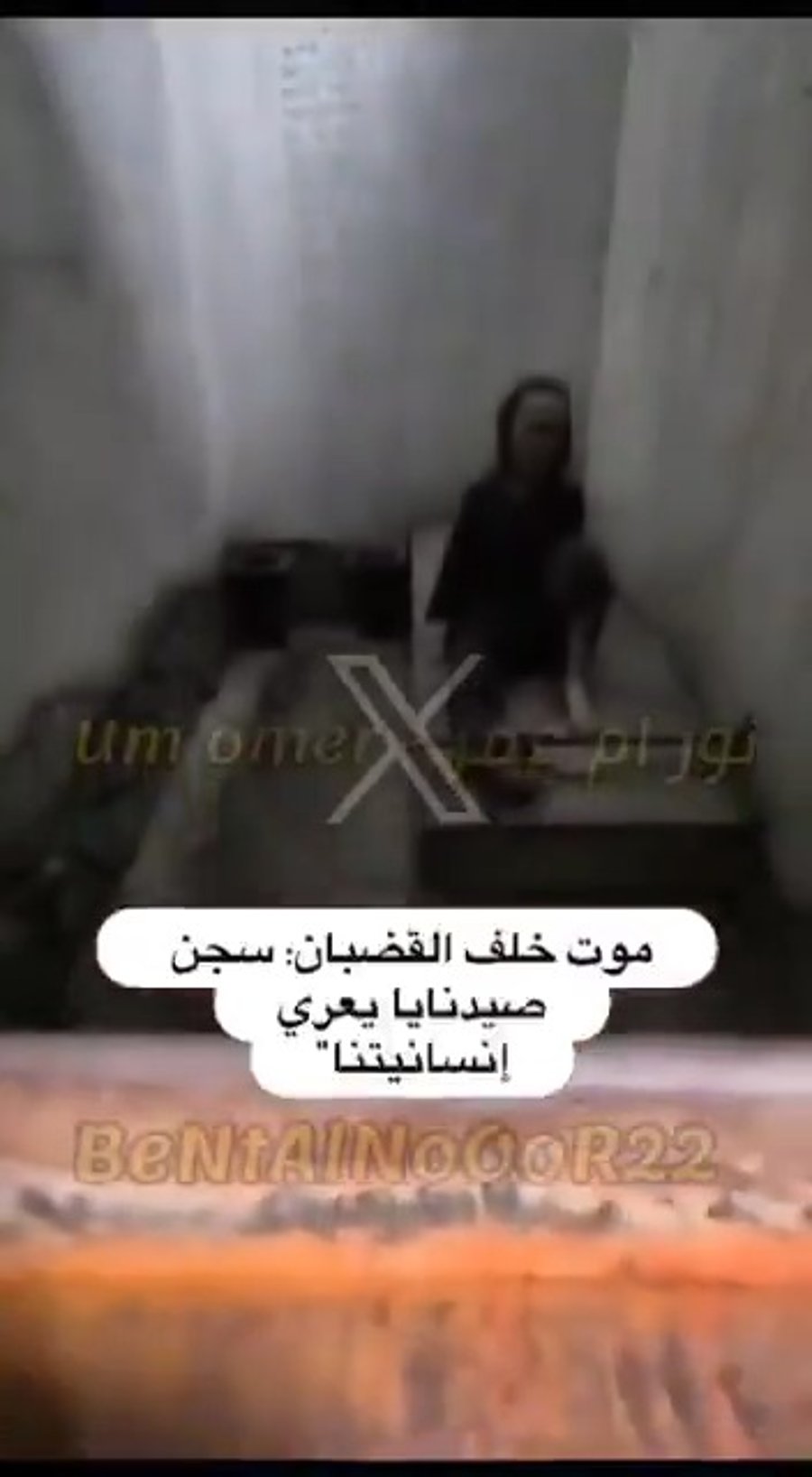 תיעוד השלד שכביכול נמצא במרתפי הכלא בסוריה