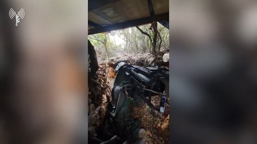 מקלע כבר של חיזבאללה שכוון לעבר ישראל