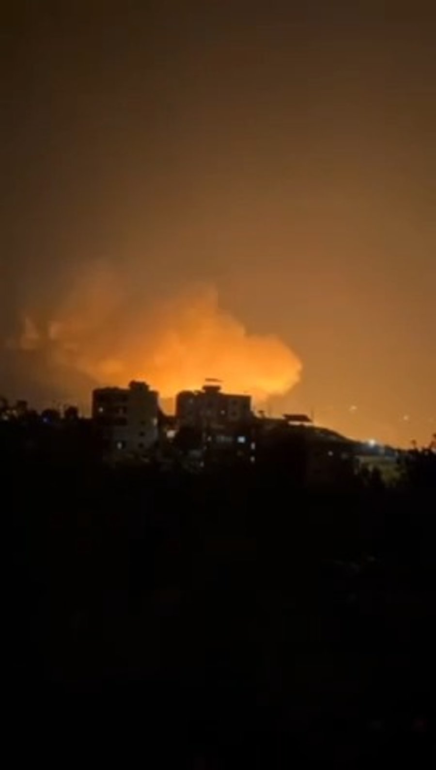 תיעוד מהתקיפה הערב בלבנון