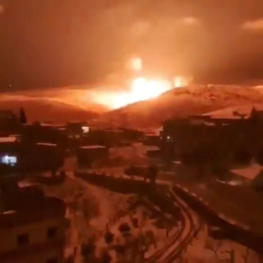 תיעוד מהתקיפה הערב בלבנון