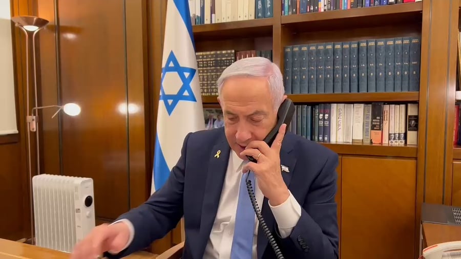 נתניהו בשיחה עם שרעבי