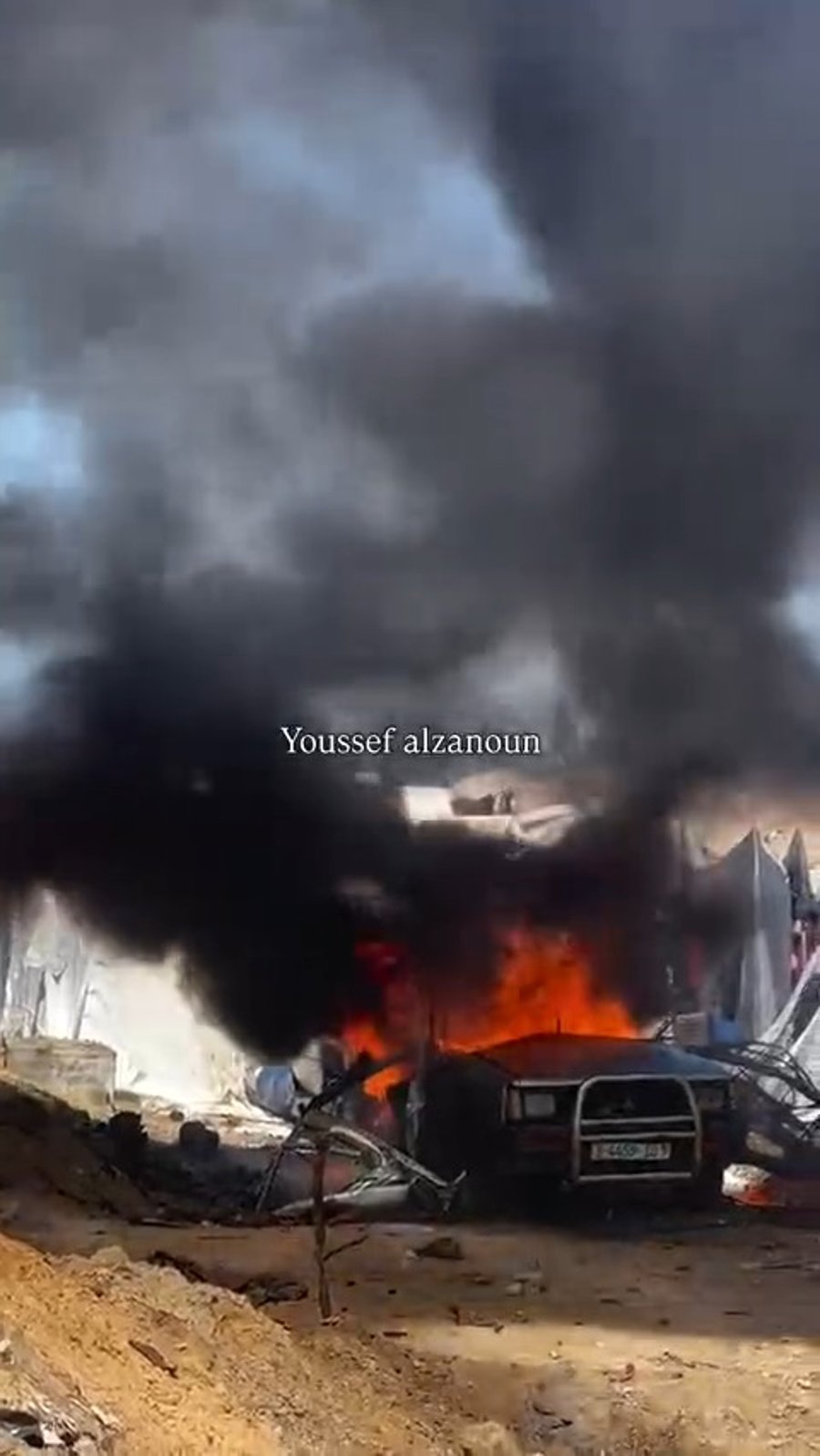 כלי רכב שהותקף בעזה