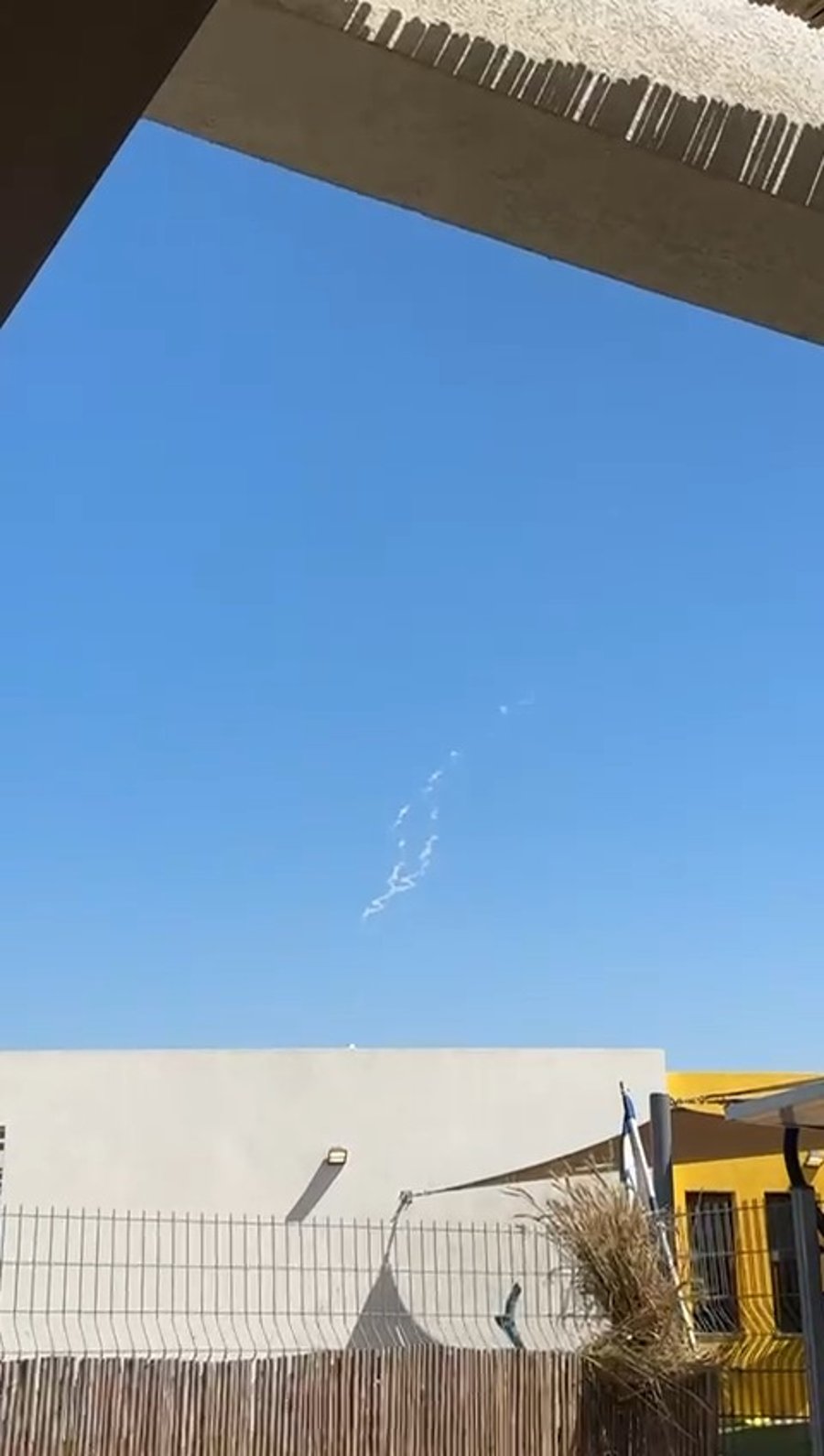 היירוט כפי שנצפה בדרום הארץ