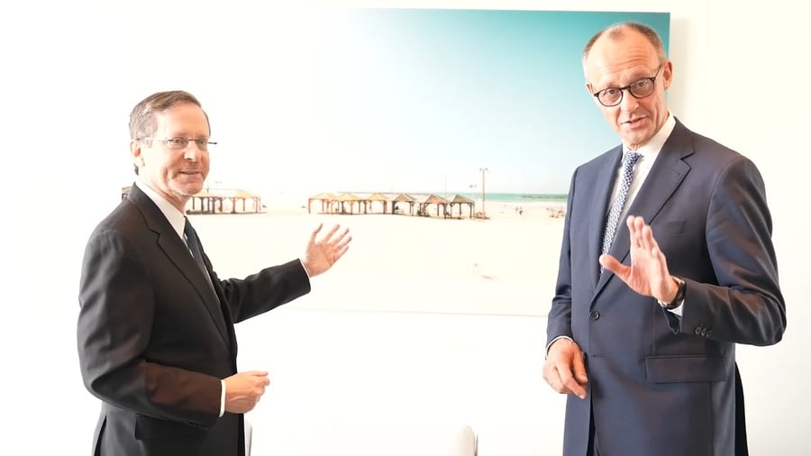 פגישתם של נשיא המדינה וקנצלר גרמניה