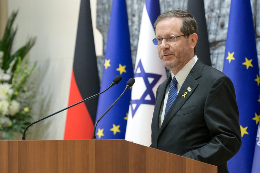 נשיא המדינה עם מקבילו הגרמני
