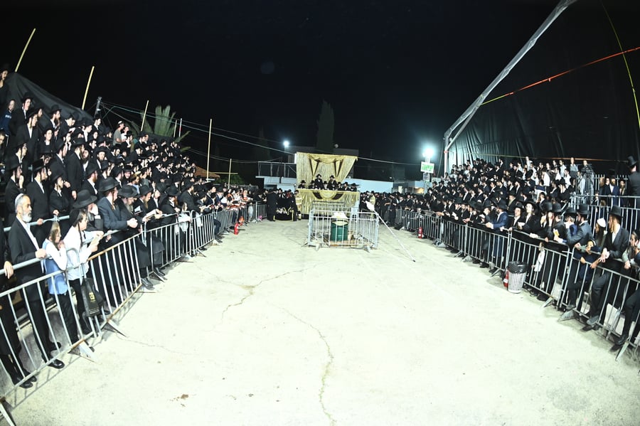 האדמו"ר ממודז'יץ בהדלקה ל"ג בעומר