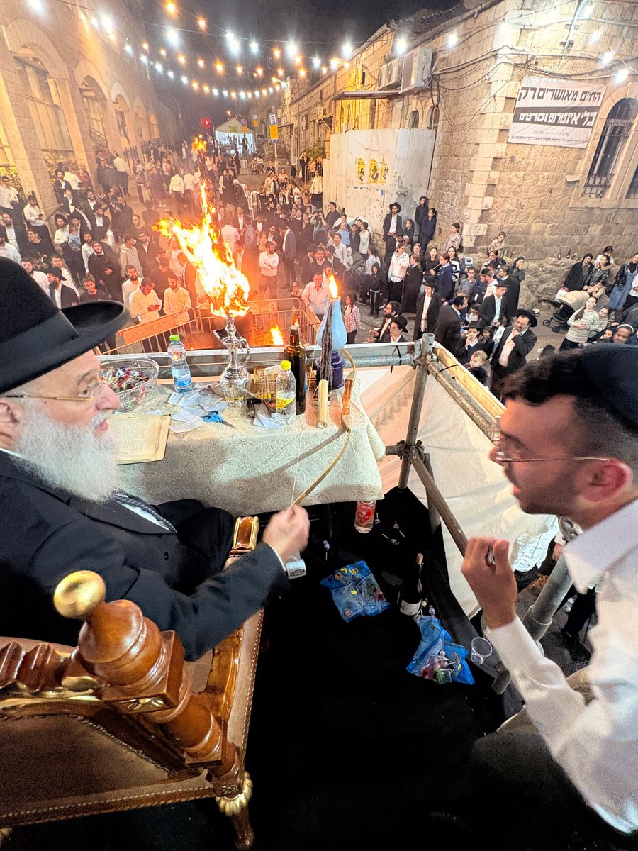 הגאון רבי ראובן אלבז בהדלקה לכבוד רשב"י