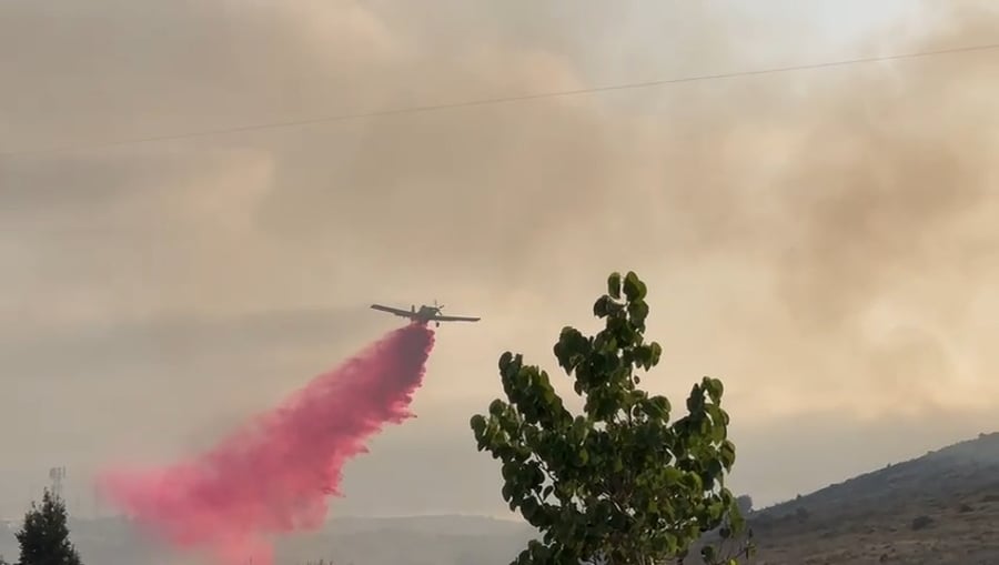 מאמצי הכיבוי עם המטוסים