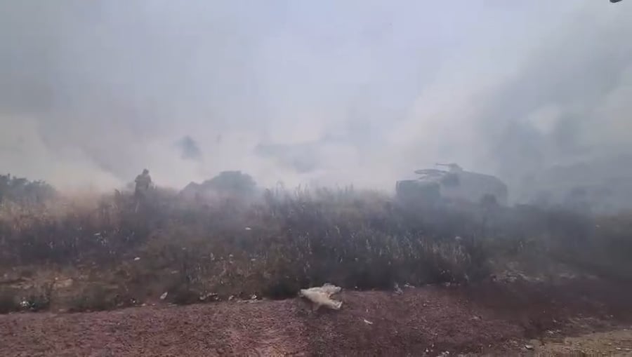 השריפה כעת בגוש עציון