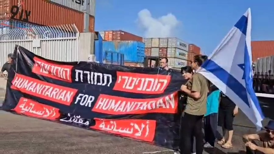 תיעוד מחסימת המשאיות הבוקר